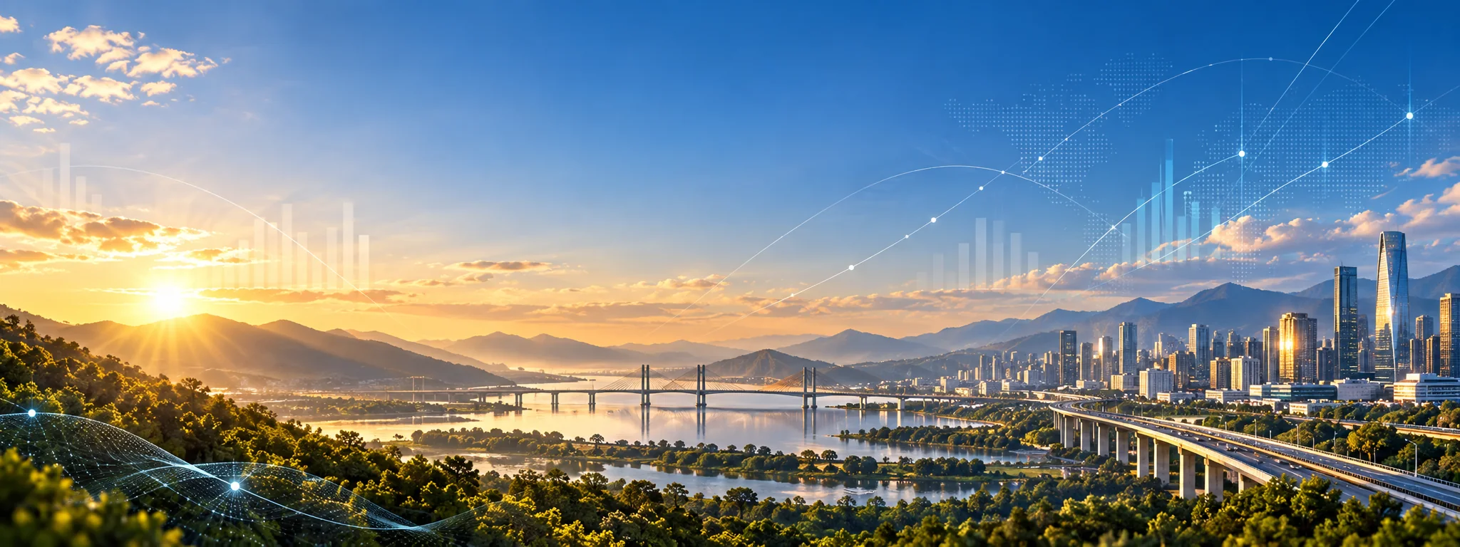 AI-generated industrial landscape representing manufacturing and industrialization