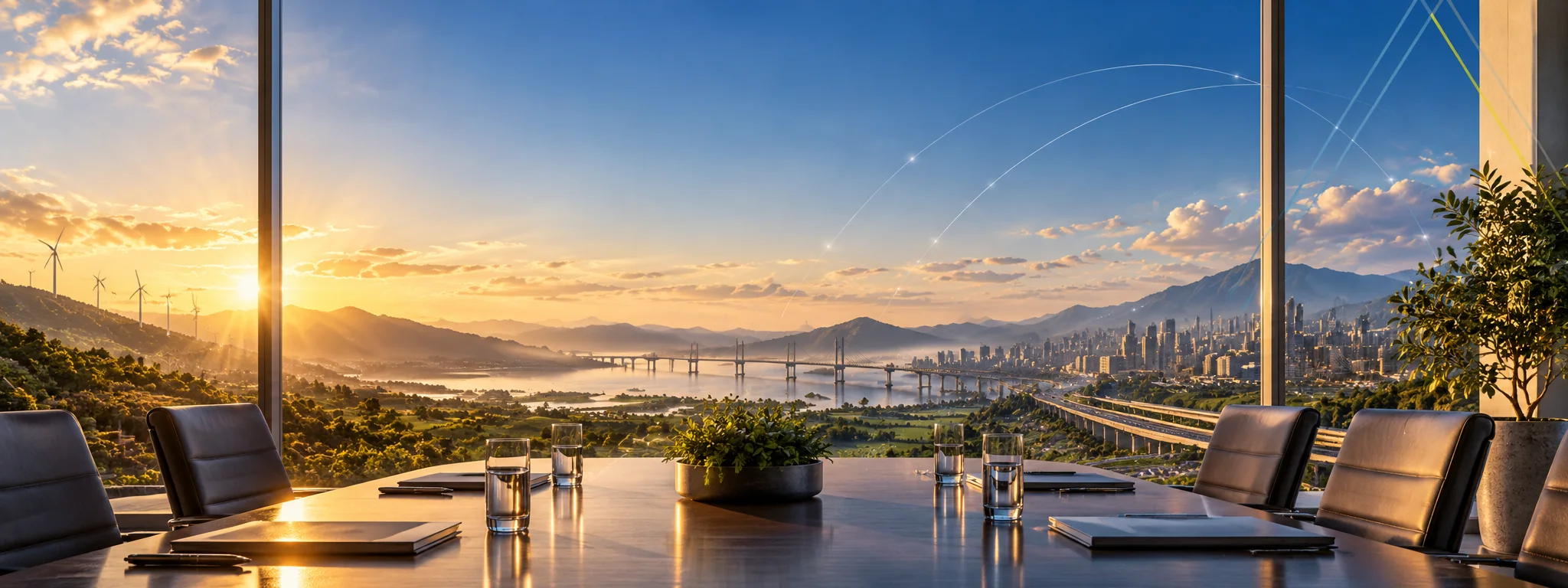 AI-generated development landscape representing education, workforce and capacity development